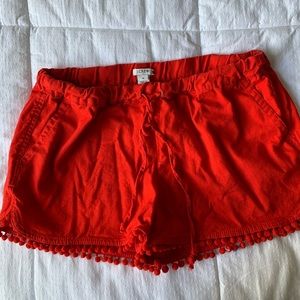 J. Crew Linen PomPom Short 💕